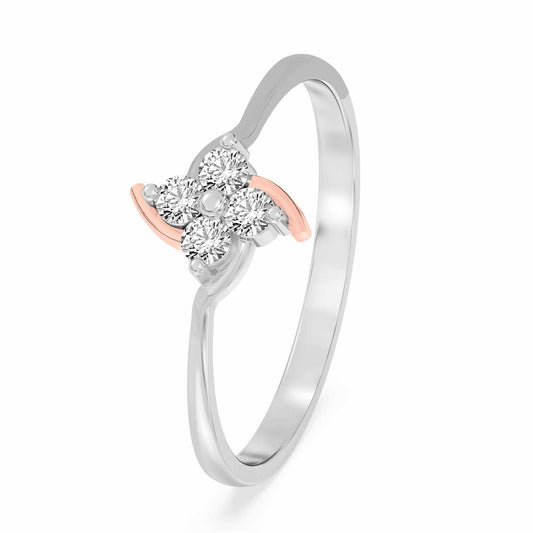 Rose Cascade Two Tone Ring