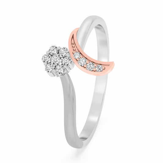 Rose Blossom Two Tone Ring