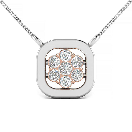 Celeste Diamond Two Tone Pendant