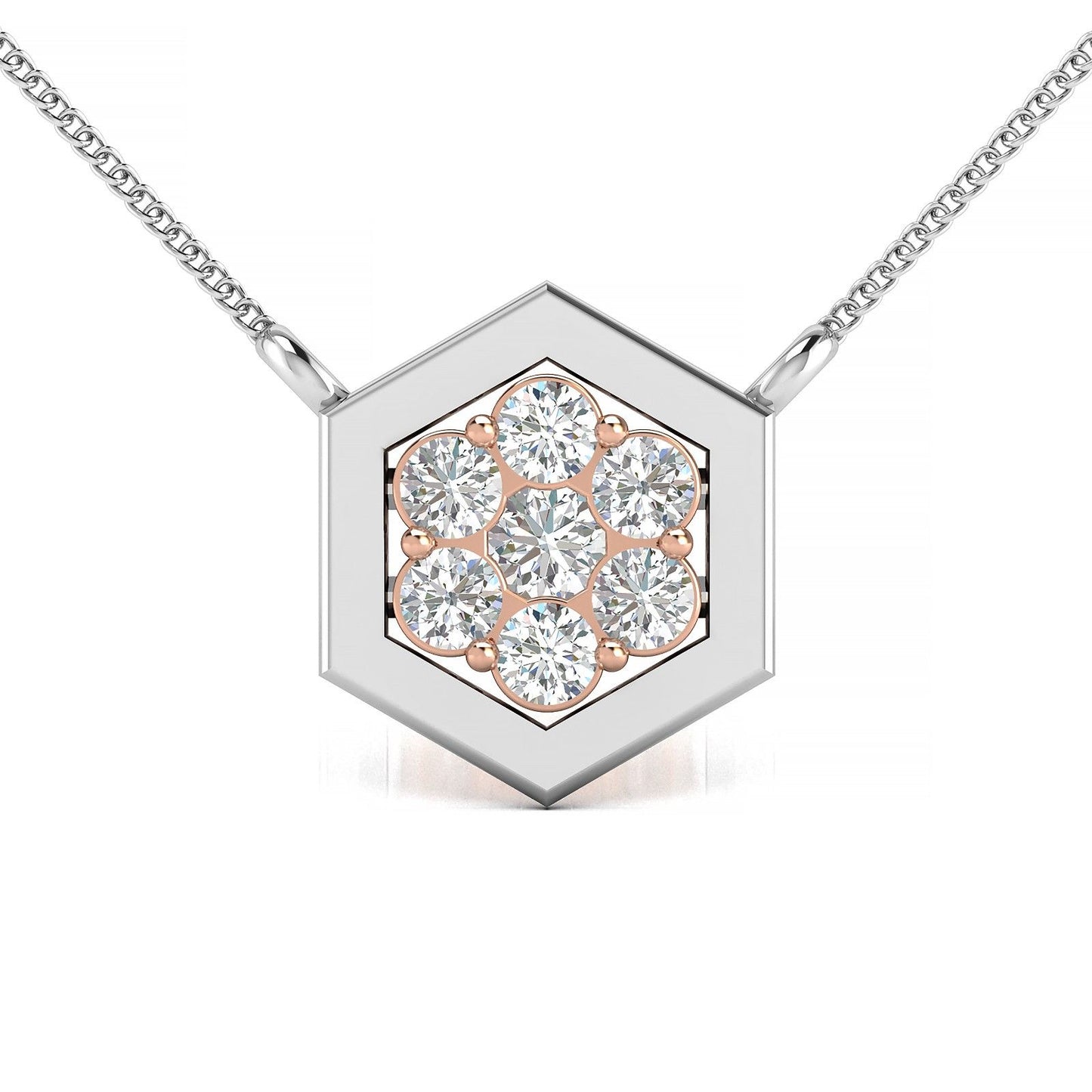 Aurora Bloom Two Tone Pendant