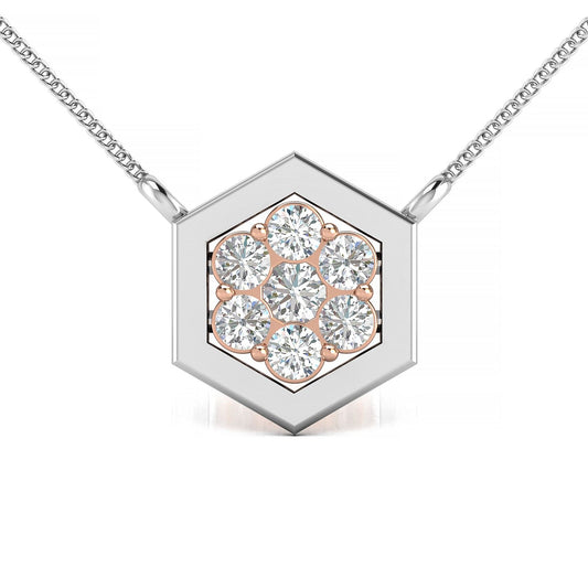 Aurora Bloom Two Tone Pendant