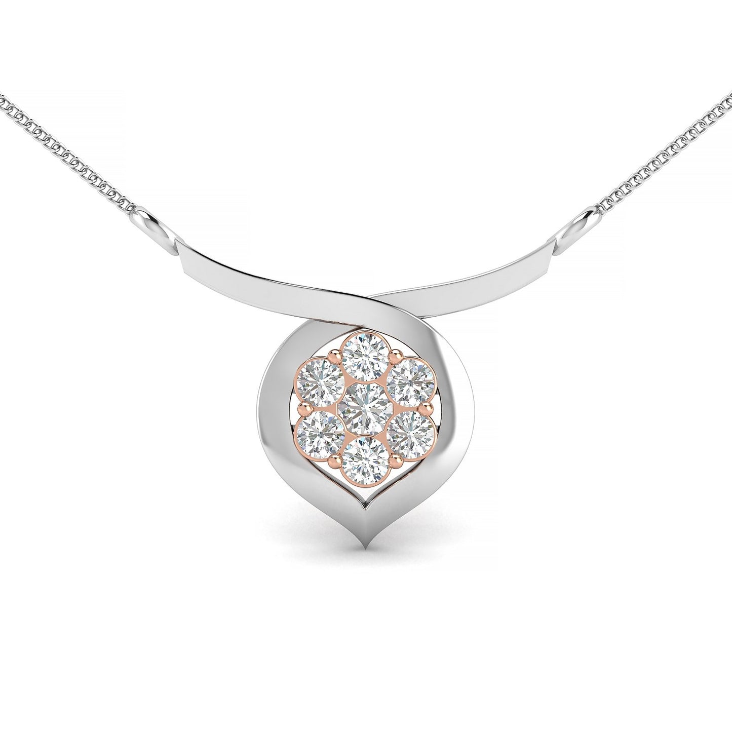 Halo Shine Two Tone Pendant