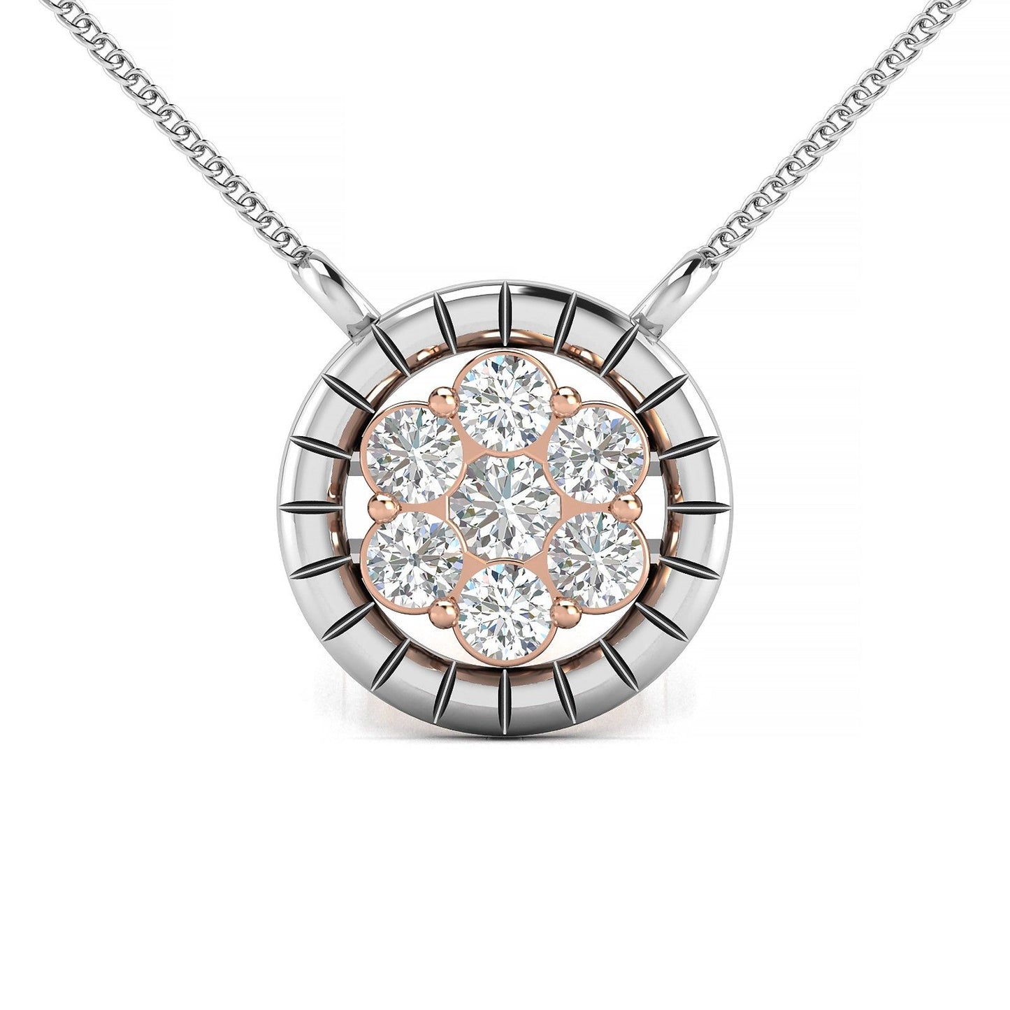 Crystal Grace Two Tone Pendant