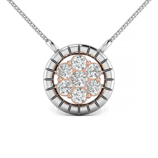 Crystal Grace Two Tone Pendant