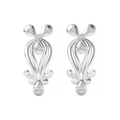 Rose Harmony Platinum Stud Earrings