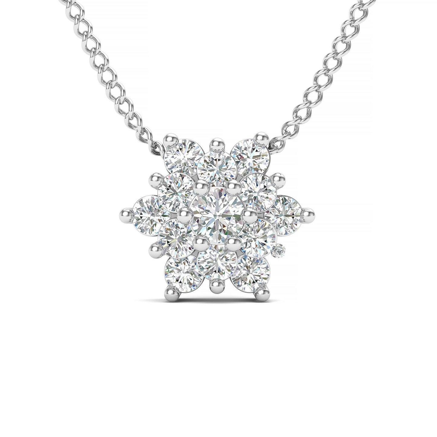 Diamond Essence Platinum Pendant