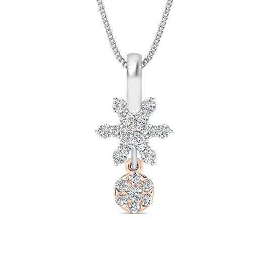 Luxe Blossom Two Tone Pendant