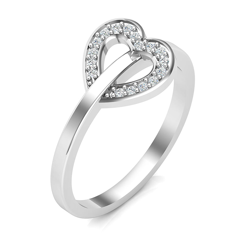 Enchanted Heart Platinum Ring