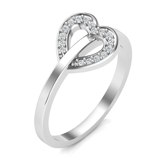 Enchanted Heart Platinum Ring