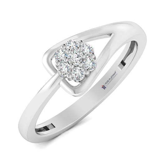 Bloom Majesty Platinum Ring