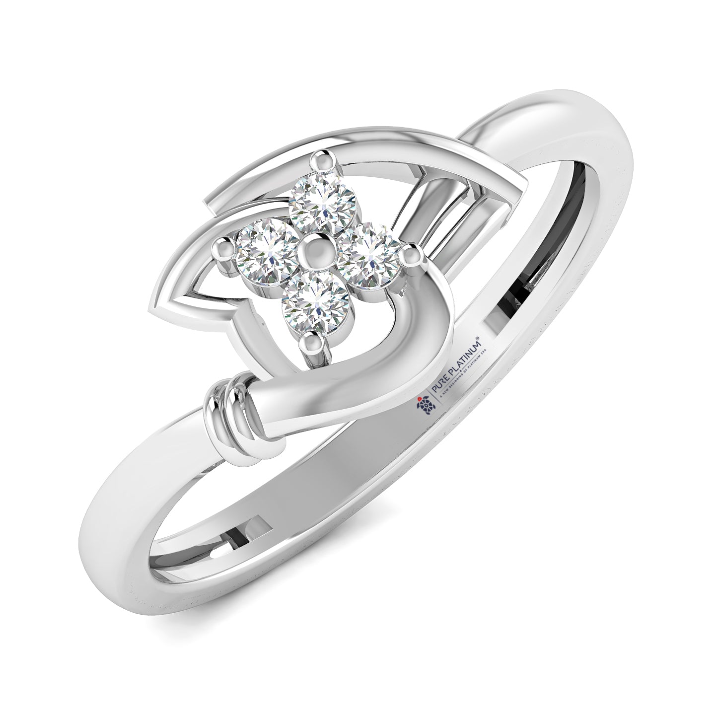 Jewel Whisper Platinum Ring