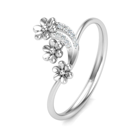 Blushing Treasure Platinum Ring