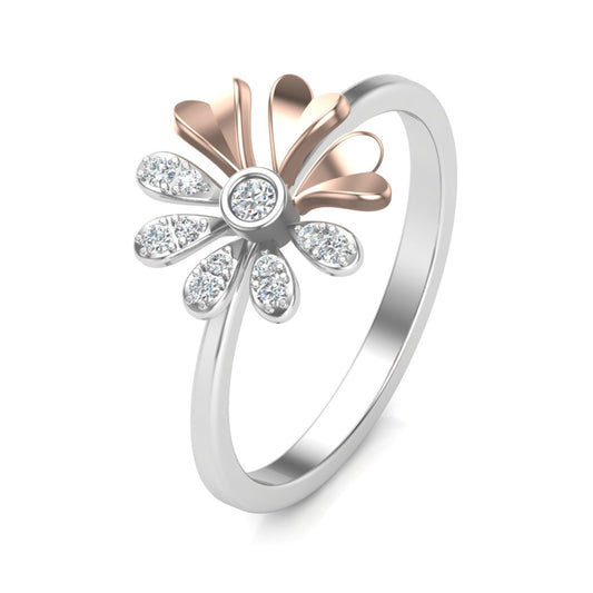 Cherished Flame Two Tone Ring