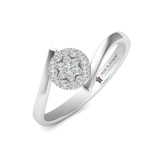 Blossom Crown Platinum Ring