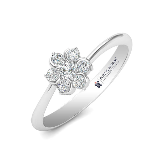 Diamond Axis Platinum Ring