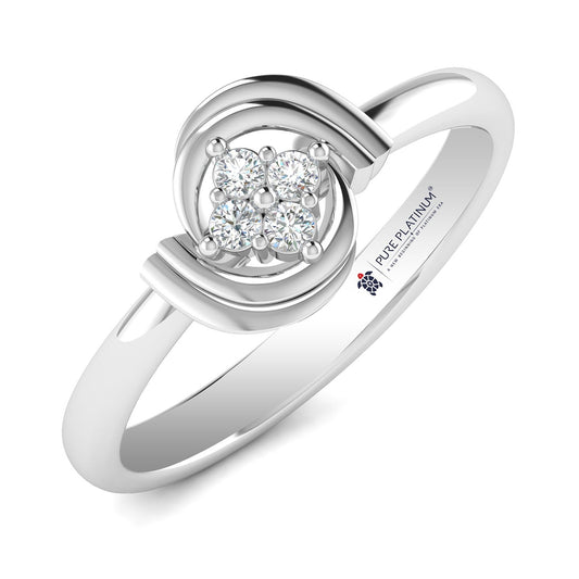 Majestic Halo Platinum Ring