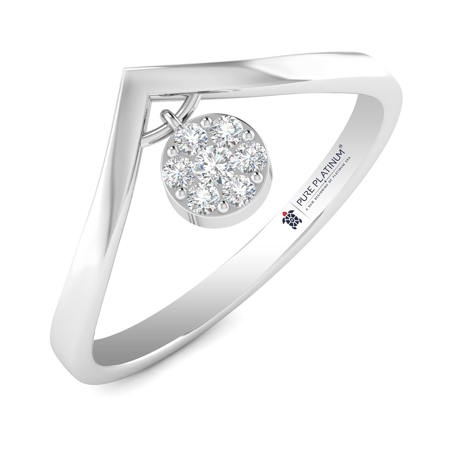 Royal Crown Platinum Ring