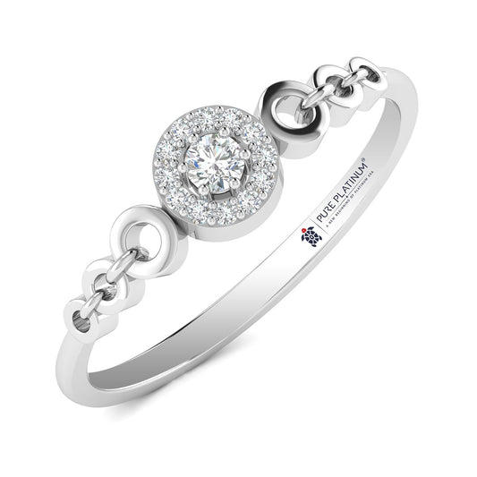 Regal Flame Platinum Ring