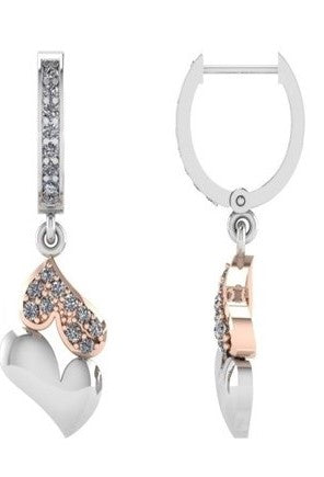 Eternal Heart Two Tone Bali Earrings