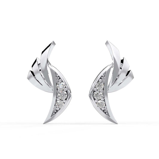 Platinum Romance Stud Earrings