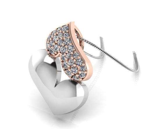 Pure Affection Platinum Heart Pendant