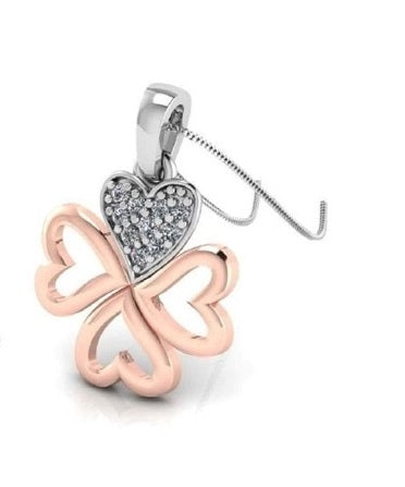 Luminous Heart Two Tone Heart Pendant