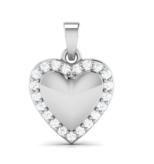 Twilight Love Platinum Heart Pendant
