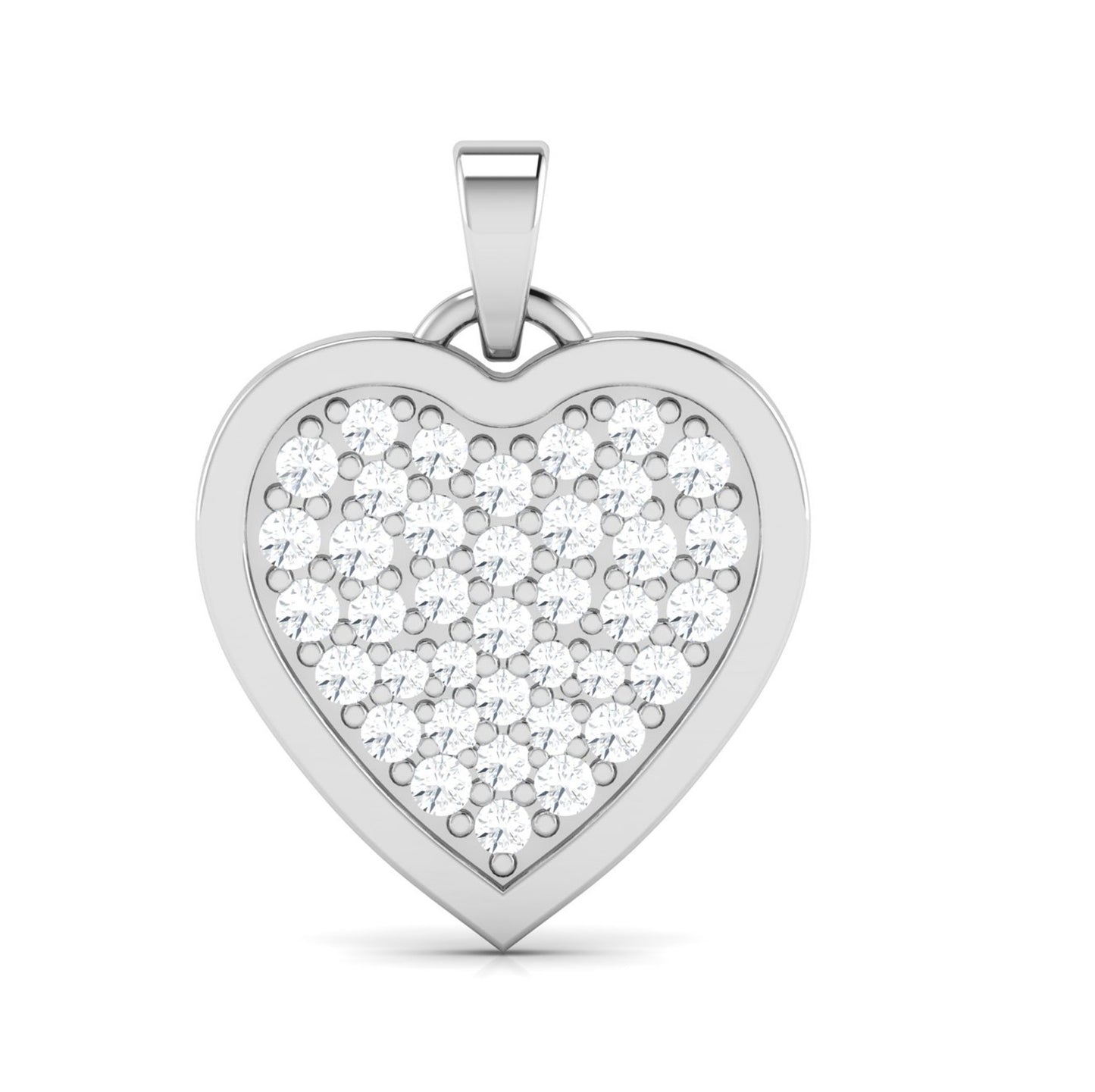 Rosé Gleam Platinum Heart Pendant
