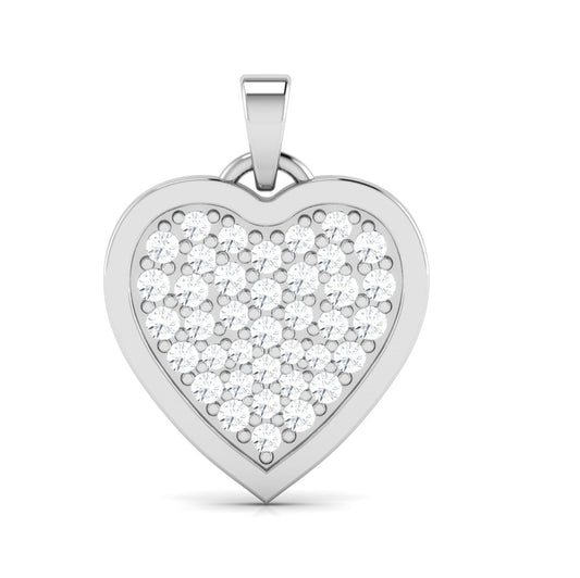 Rosé Gleam Platinum Heart Pendant