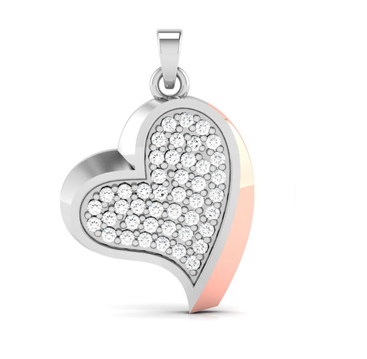 Dreamy Heart Glow Two Tone Pendant
