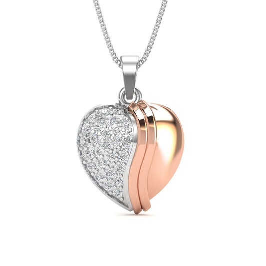 Misty Love Two Tone Heart Pendant
